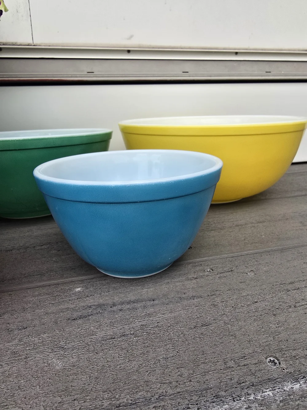 Vintage 1960 Pyrex Nesting Primary Color Mixing Bowl Set
